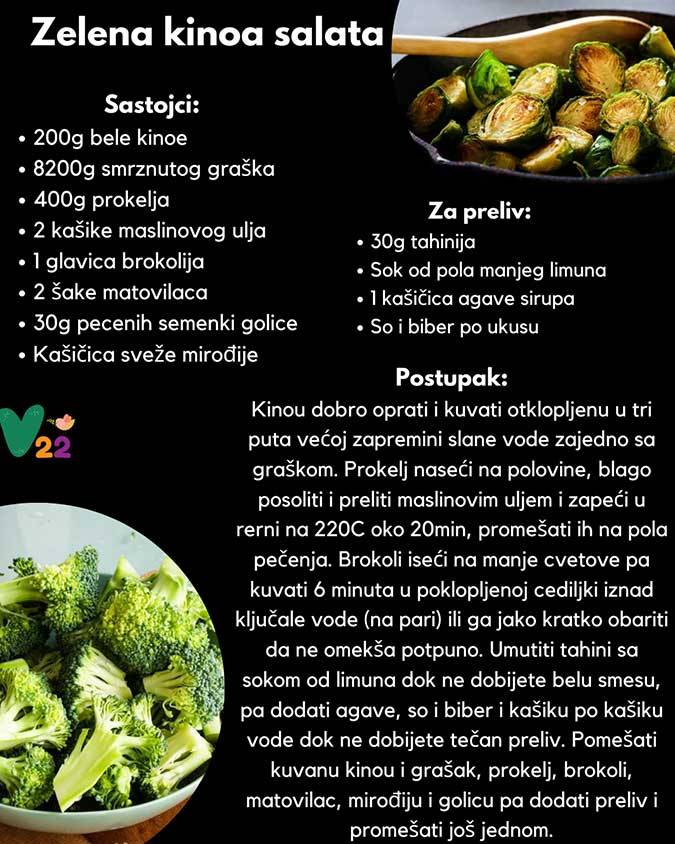Zelena kinoa salata
